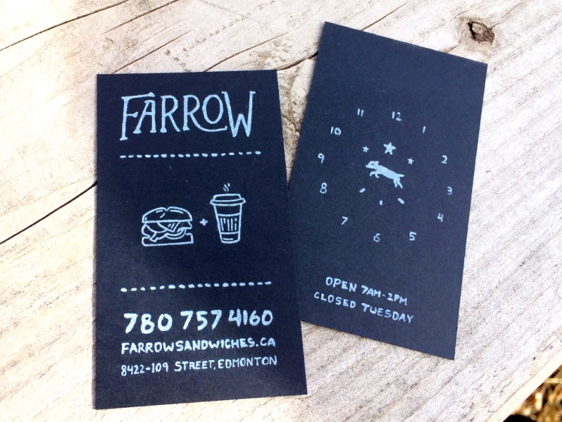 Farrow Sandwiches: Business Cards